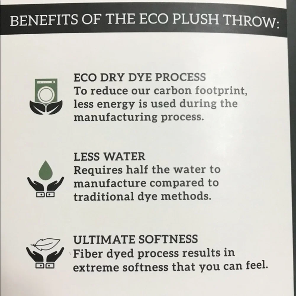 ECO Plush Throw - Forrest Green and Ivory
